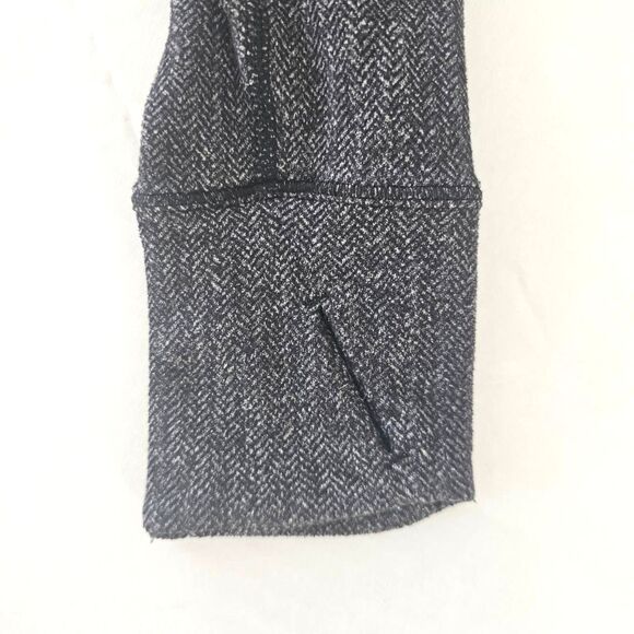 Lululemon Runderful Long Sleeve | Heathered Herringbone Black Rulu Top Sz 6- EUC - Picture 9 of 12